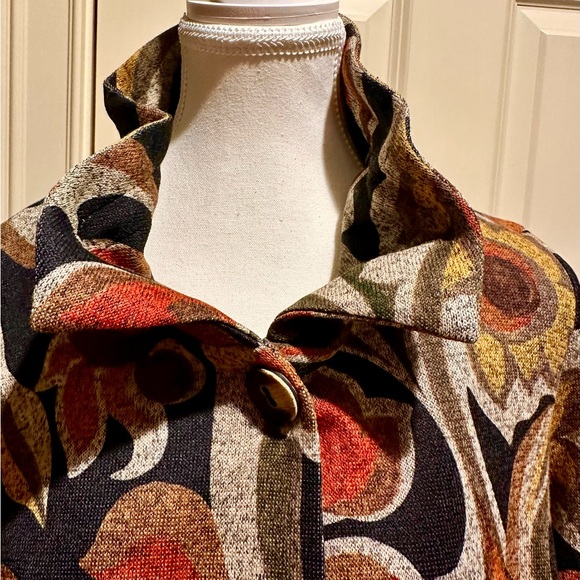 Michael Tyler Collection Patterned Button-Front Women's Jacket - Multicolor - Picture 4 of 13